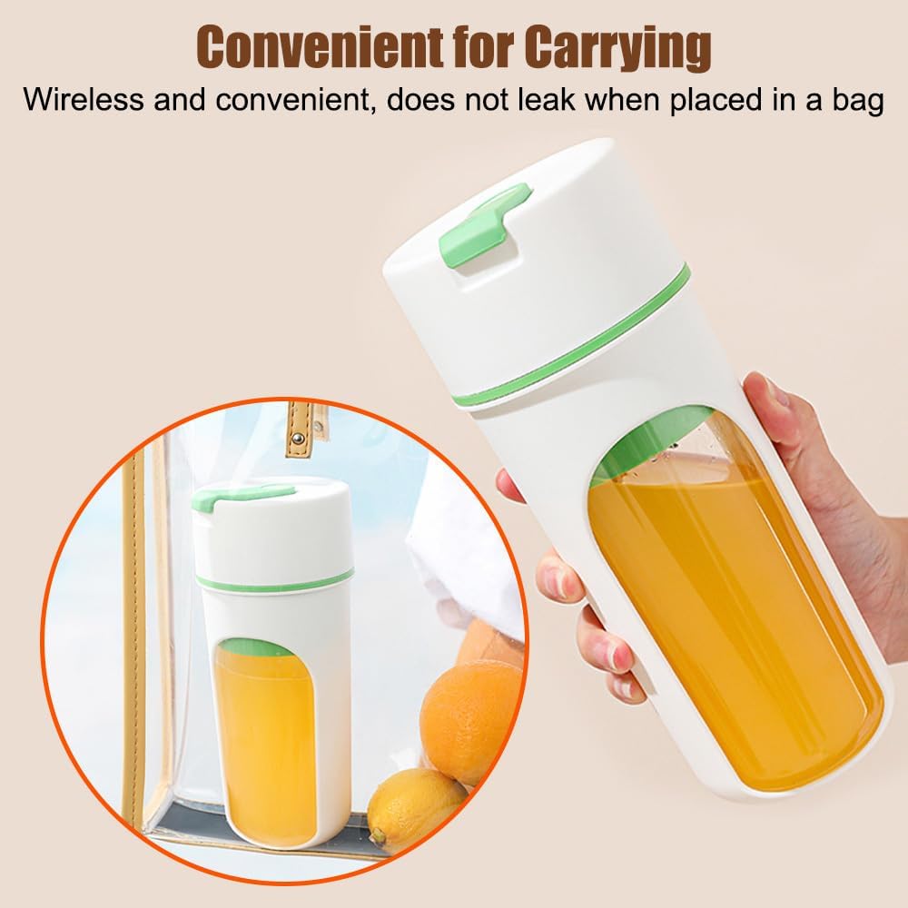 Open Circle Personal Blender, 480ml Cordless Small Blenders with Surround 6-Blade Leakproof