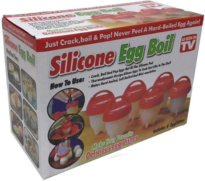 Silicone Egg Boil Pods – Easy No-Peel Egg Cooker (Set of 6)
