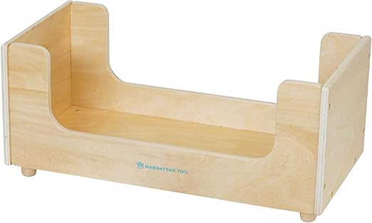 Manhattan Toy Sleep Tight Wooden Play Sleigh Bed for Dolls & Stuffed Animals