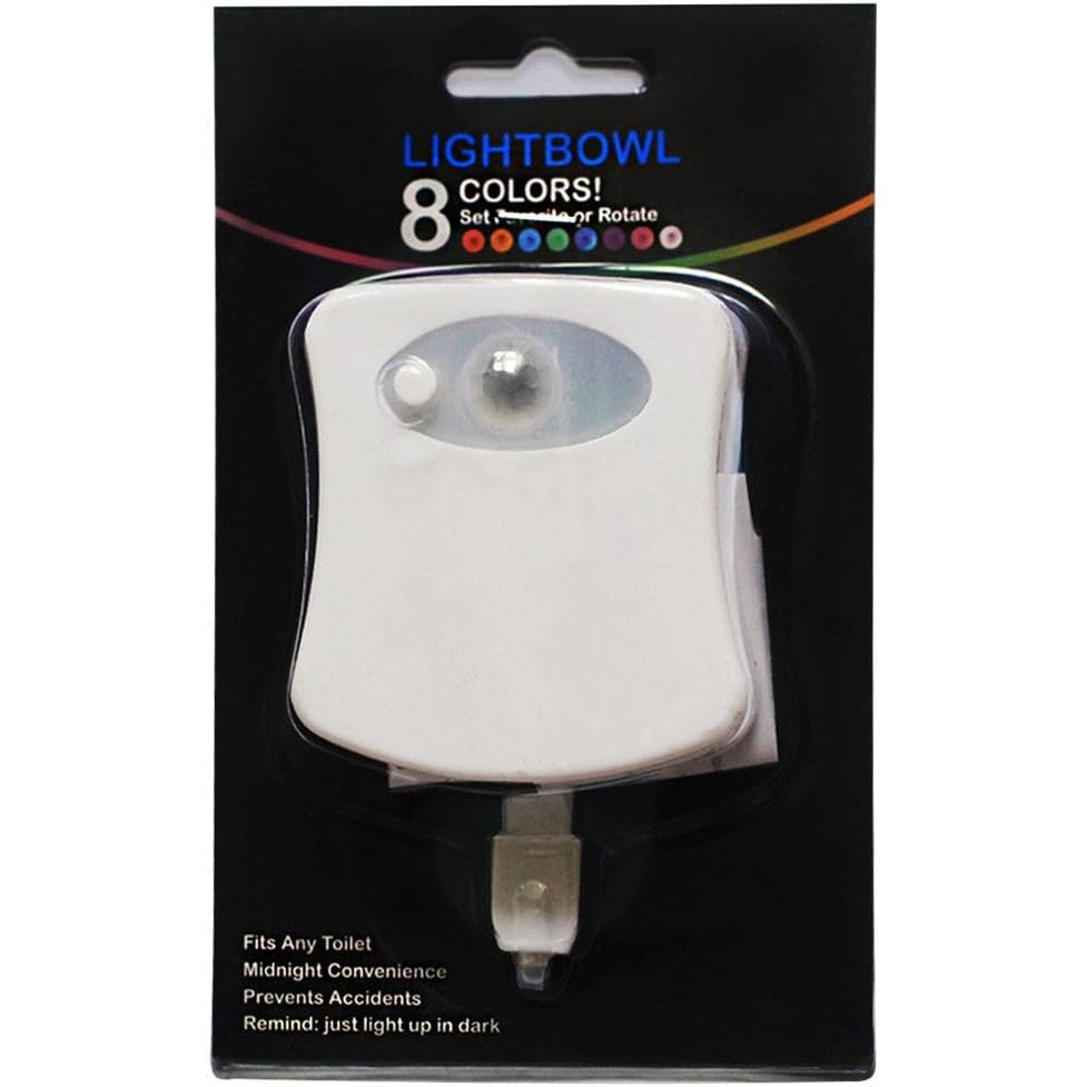 LightBowl Motion Activated Toilet Bowl Nightlight 8 Vibrant Colors