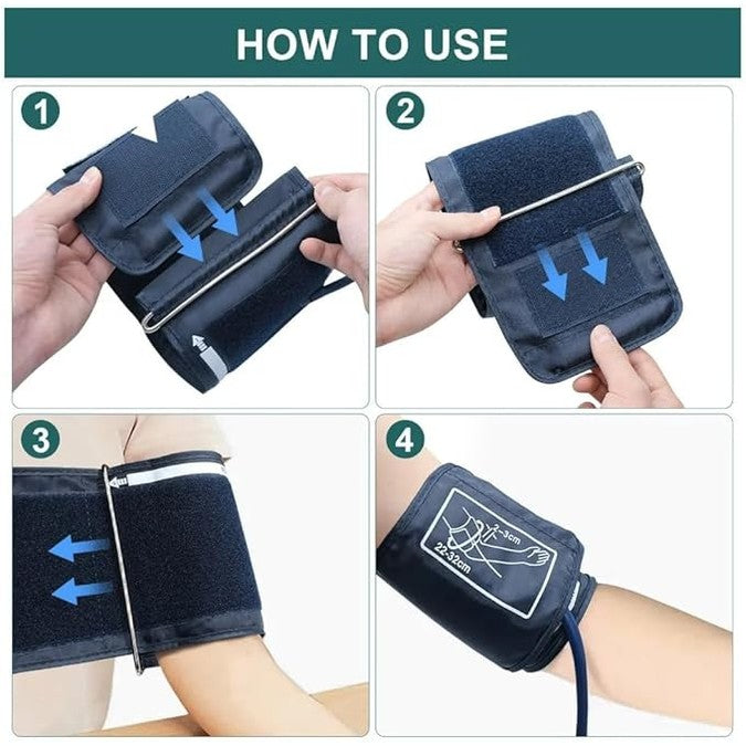 Digital Automatic Blood Pressure Monitor Upper Arm BP Machine Heart Rate Sphygmomanometer Pressure Meter Tonometer for Measuring Arterial Pressure