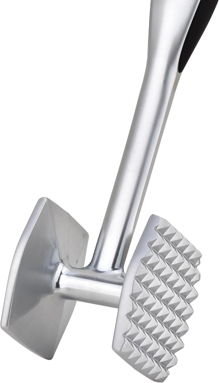 Double-Sided Meat Tenderizer Hammer – Heavy-Duty Zinc Alloy Mallet for Steak, Beef & Poultry