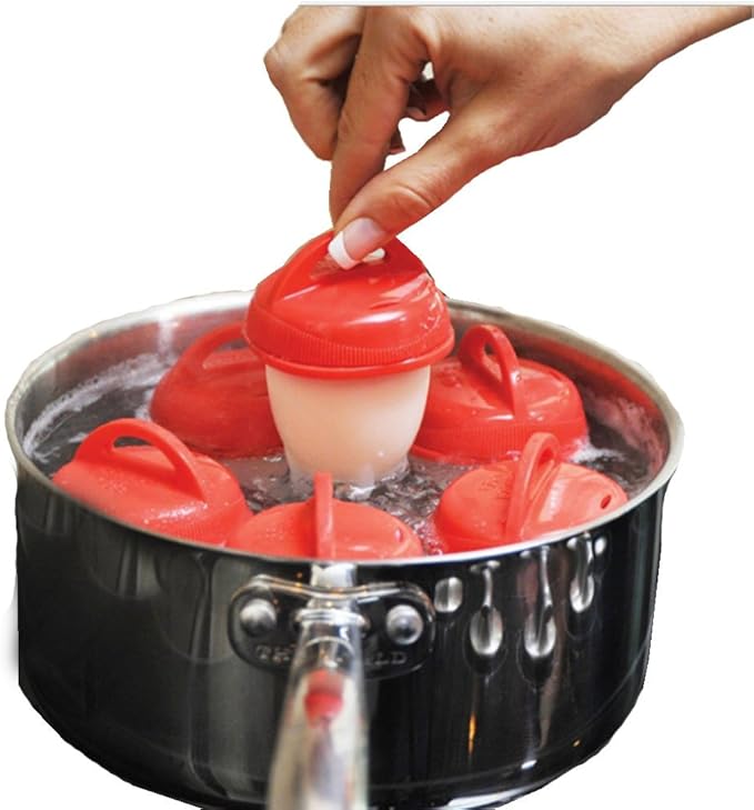 Silicone Egg Boil Pods – Easy No-Peel Egg Cooker (Set of 6)