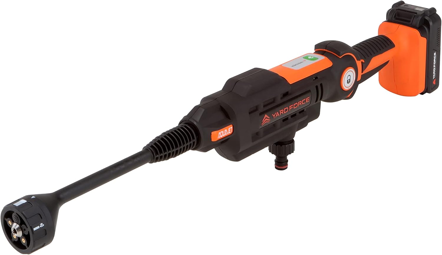 Yard Force 22 Bar 20V Aquajet Cordless Pressure Cleaner with 2.5Ah Lithium-Ion Battery, Charger & Accessories