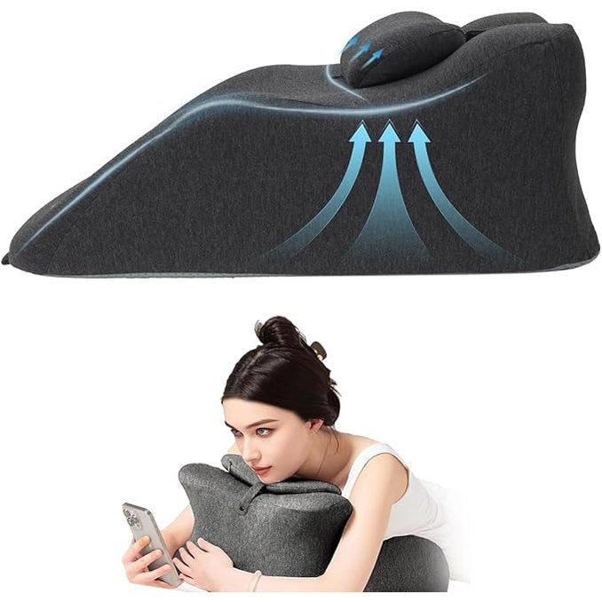 Belocali Ergonomic Polyester Fiber Wedge Pillow with Removable Headrest