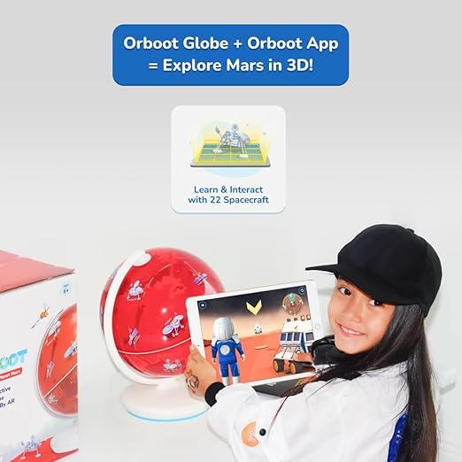 PlayShifu Interactive Science Kit - Orboot Mars (Globe + App) Explore Planet Mars
