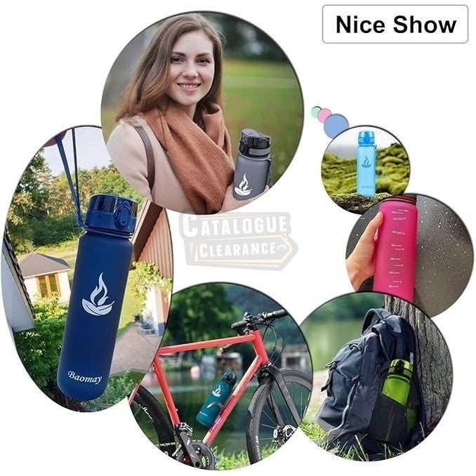 Baomy Sports Water Bottle 750ml, Adults/Kids Water Bottle with Filter