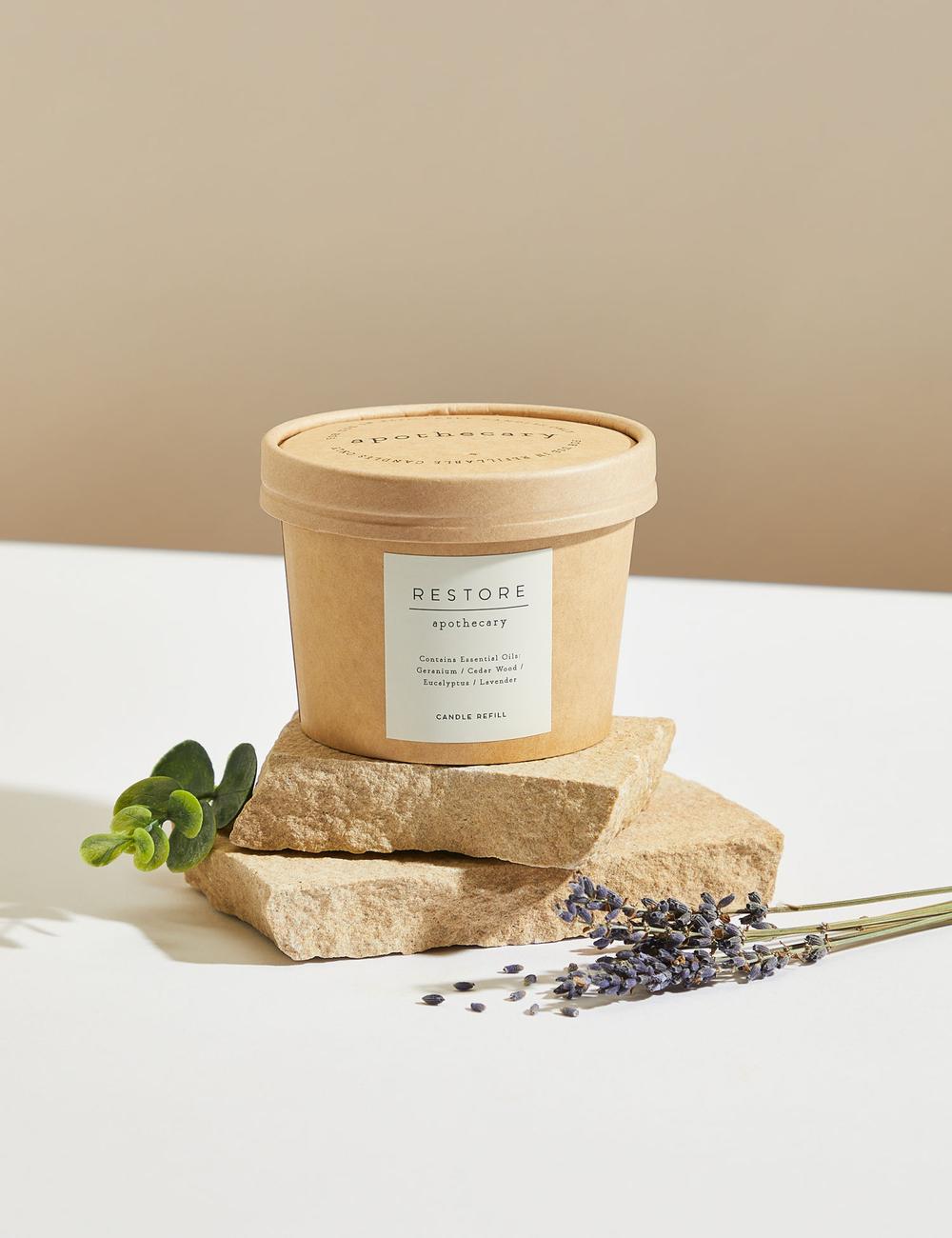 High Street Restore Scented Candle Refill – Essential Oil Wax Refill for Refillable Candle Vessels