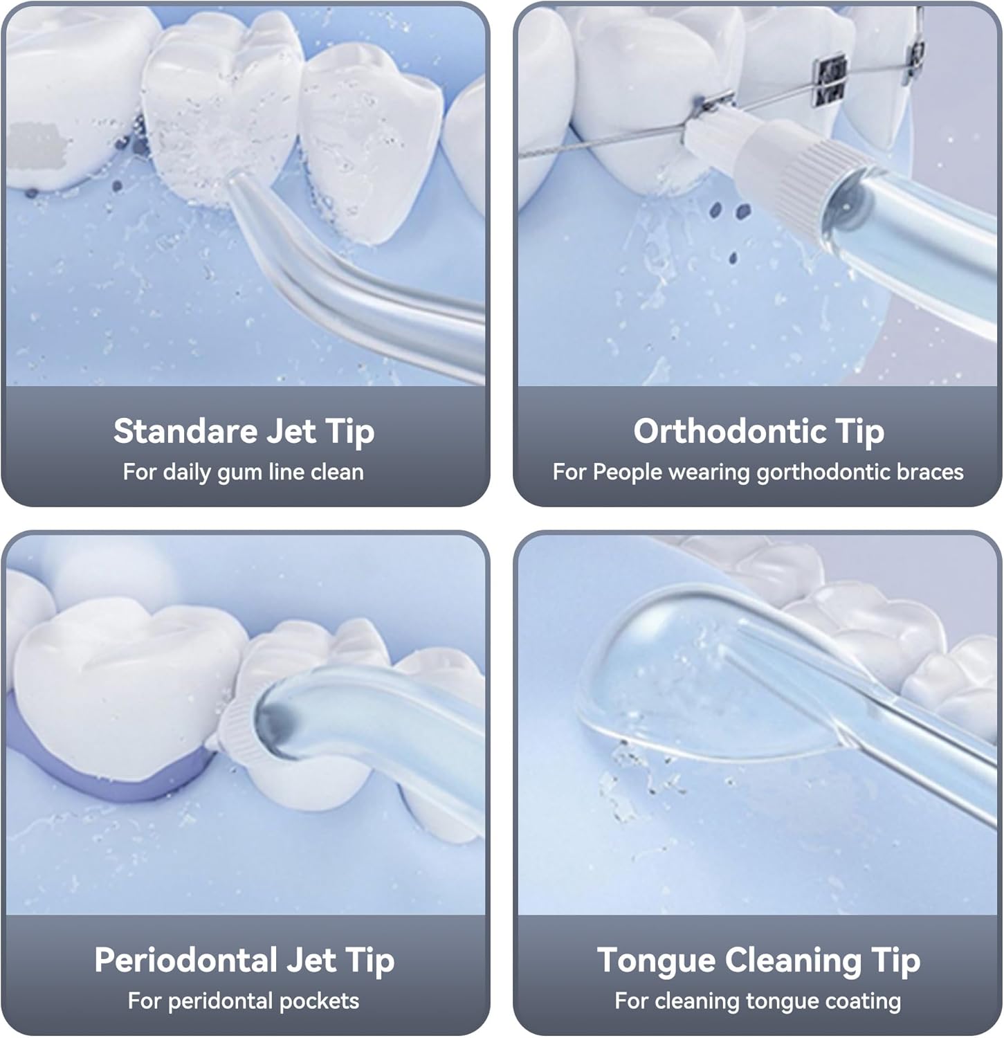 Water Flossers for Teeth Cordless - Oral Irrigator Water Teeth Cleaner Pick, 200ML Telescopic Water Tank