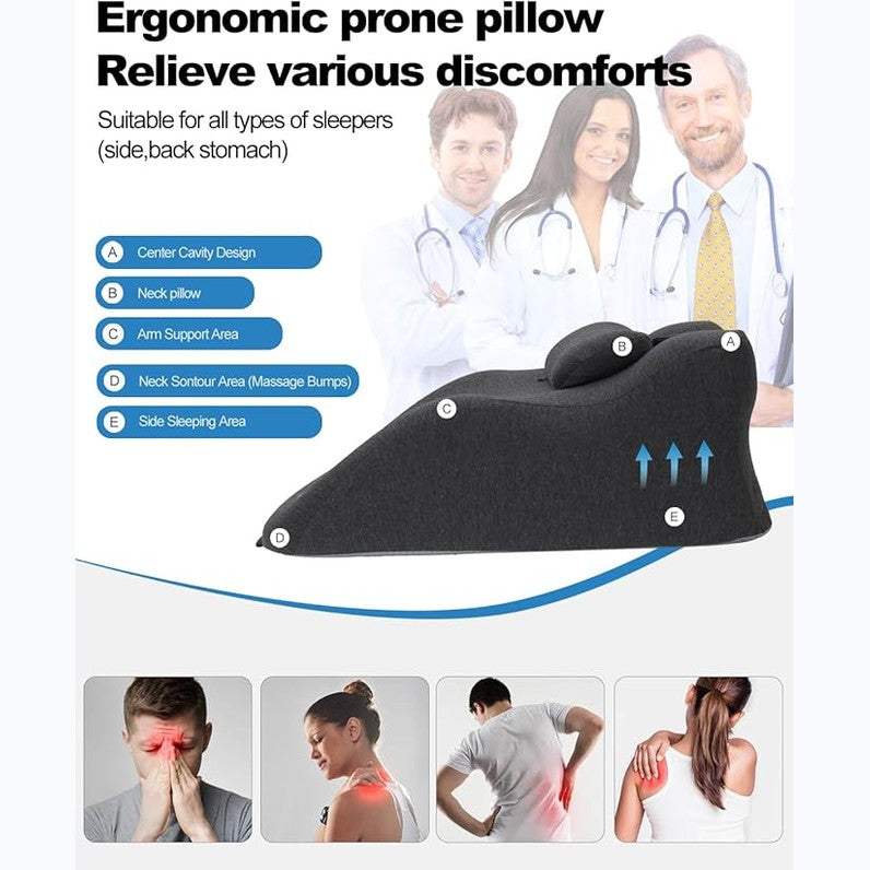 Belocali Ergonomic Polyester Fiber Wedge Pillow with Removable Headrest