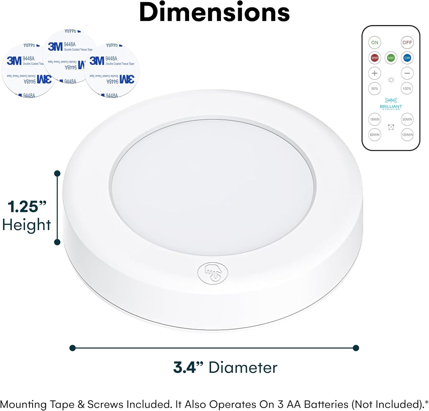 Brilliant Evolution LED Puck Lights – Wireless Touch LED Lights