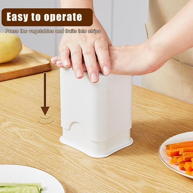 Manual French Fries Cutter & Vegetable Chopper – Stainless Steel Blade Potato Chip Cutter