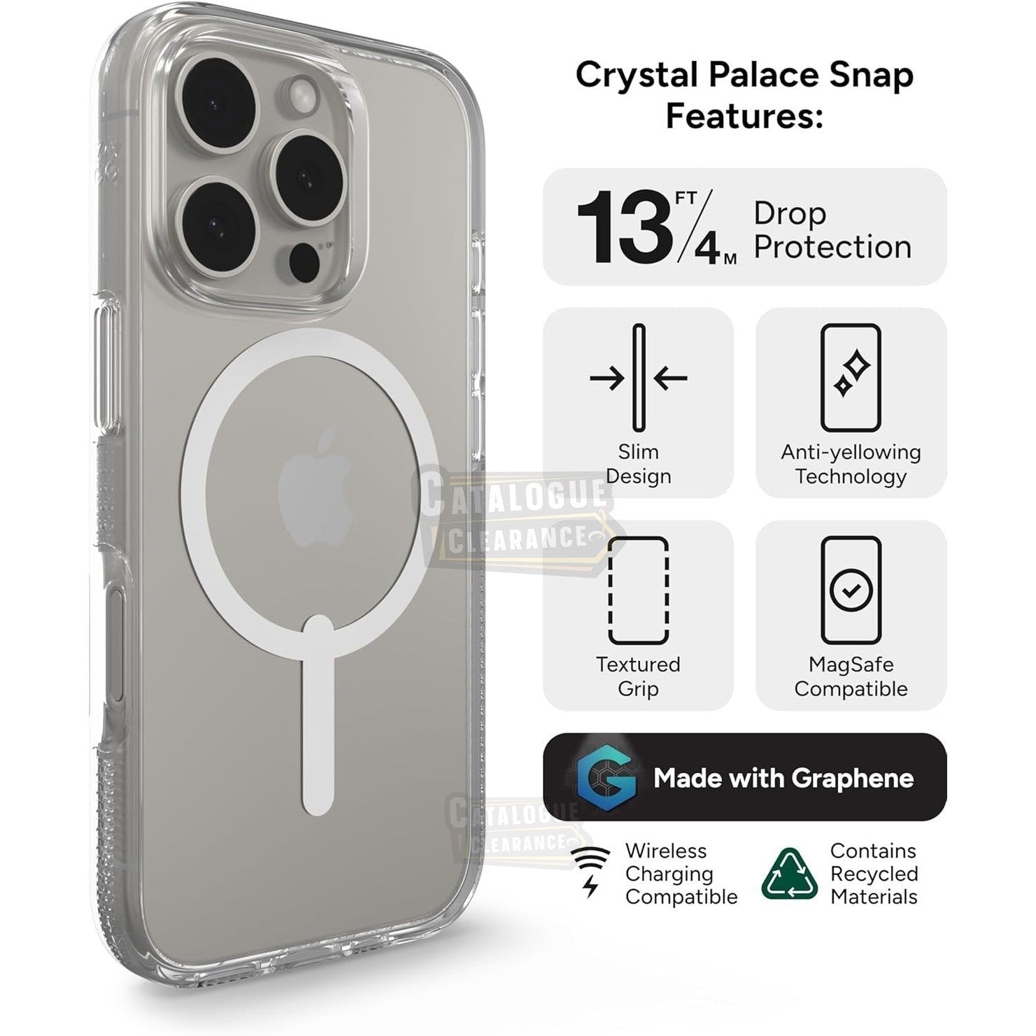 Crystal Palace Graphene Case for iPhone 16 Pro MAX – MagSafe, Shockproof