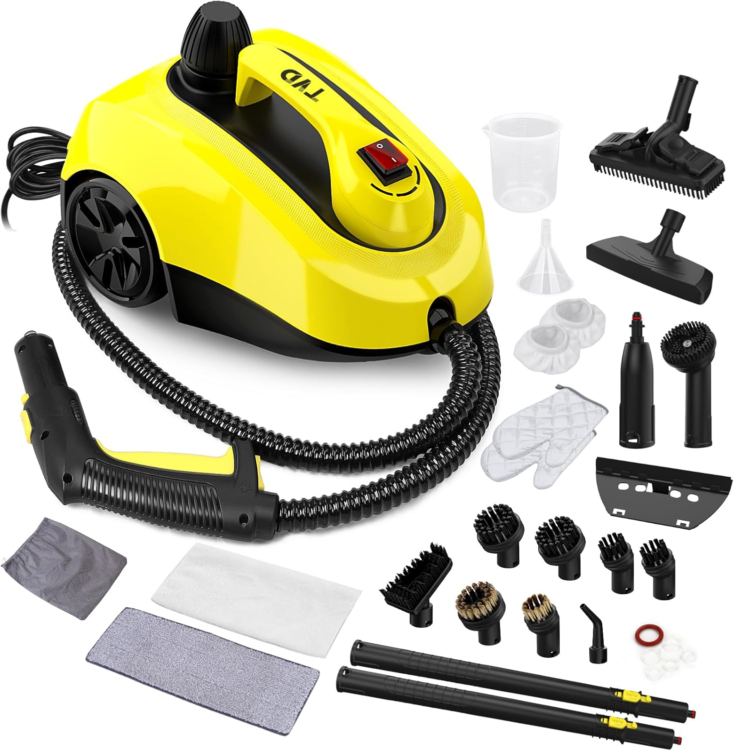 TVD Steam Cleaner SW-608 & Steam Mop for Floor Cleaning with 29 Accessories, 5m Cord for Carpet, Sofa, Oven & Car