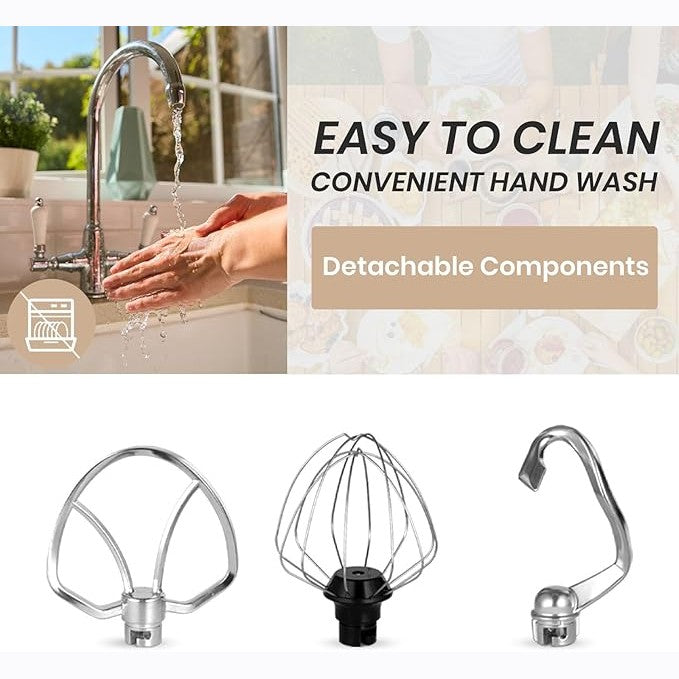 Premio Choice 5L Stand Mixer – 1500W Motor, 12-Speed Settings, Stainless Steel Bowl & 3 Attachments