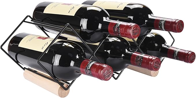 G-Rack Free Standing Wine Rack – Bottle Holder & Storage Organizer for Kitchen Countertop, Cupboards & Cabinets – Stylish Wine Display Stand & Gift for Wine Lovers