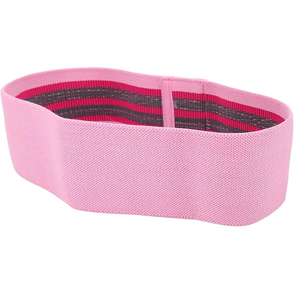 Squat resistance band, hip elastic workout band, fitness and yoga tension band, fabric resistance exercise band for hips, glutes, and legs, light resistance in purple.