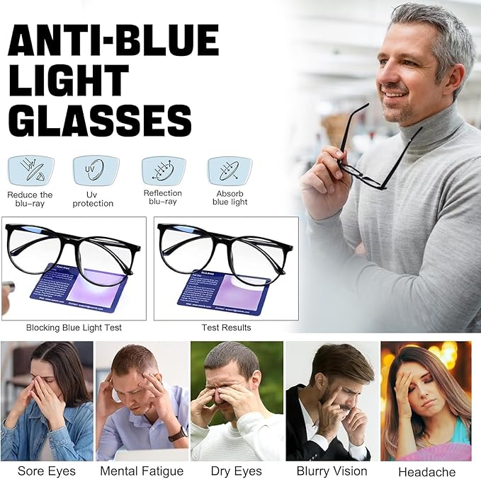 Bulk Deal: Blue Light Blocking Glasses (2-Pack) – 100 Packs for £90 (200 Glasses Total, Lightweight Computer Glasses)