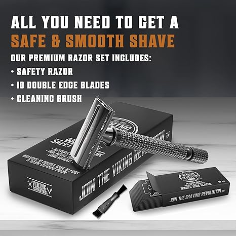 SHAVING REVOLUTION Long Handle Double Edge Safety Razor