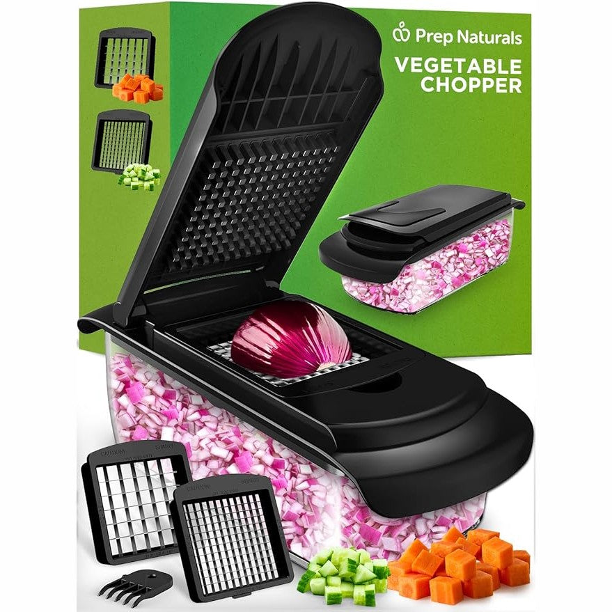 Manual Vegetable Chopper & Cutter – Onion Dicer, Potato Chipper & Cheese Grater