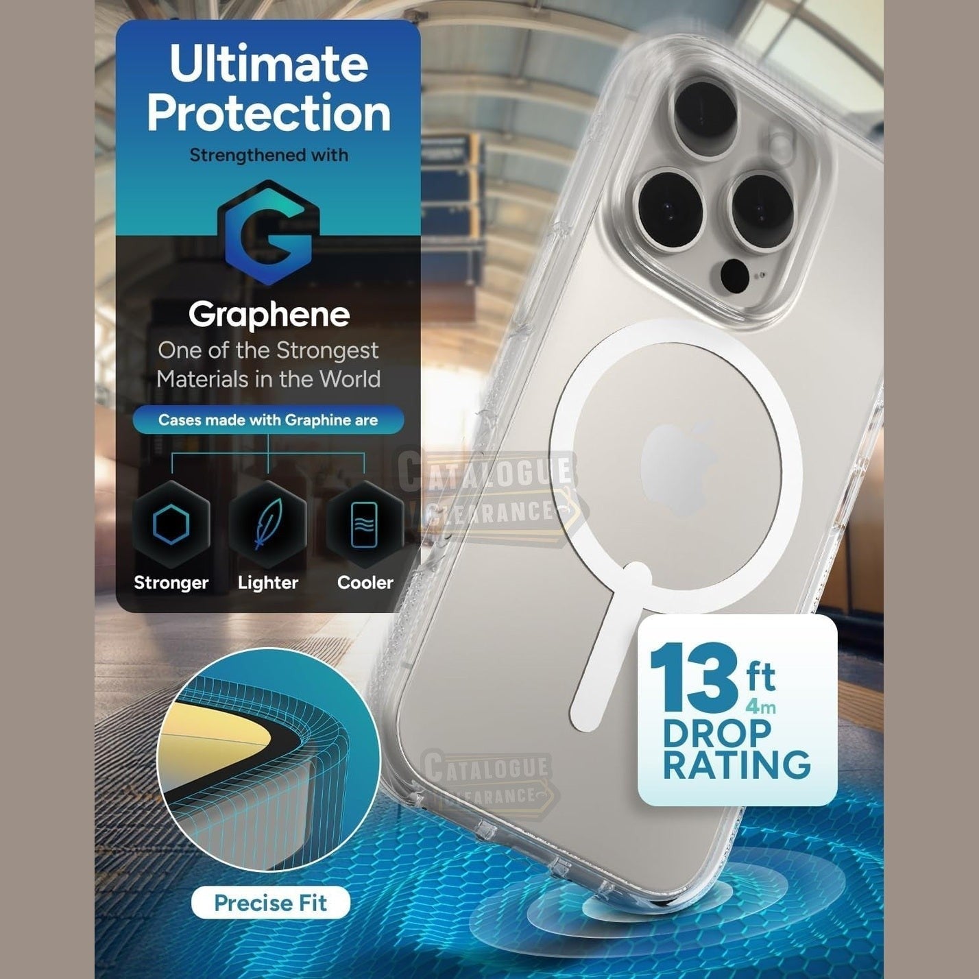 Crystal Palace Graphene Case for iPhone 16 Pro MAX – MagSafe, Shockproof