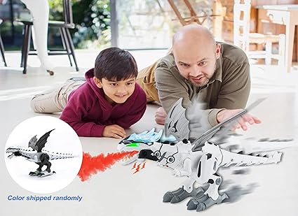 Remote Control Fire-Breathing Dragon Toy – Walking, Roaring & Light-Up Dinosaur