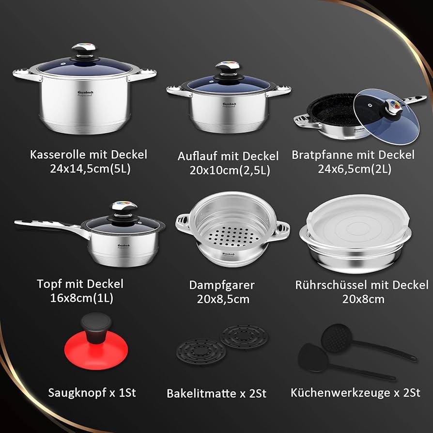 EISENBACH Cast Aluminium Cooking Pot Set