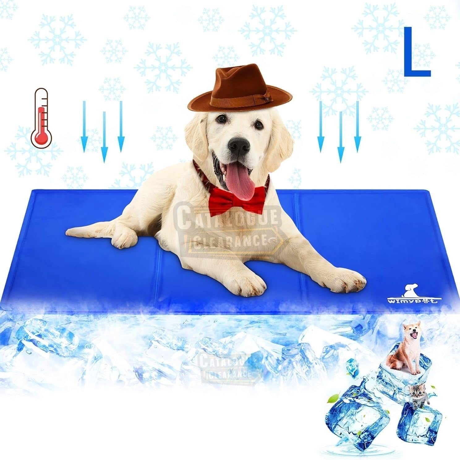 Dog Cooling Mat – 90cm Large Gel Pad, Non-Toxic, for Pets in Hot Weather