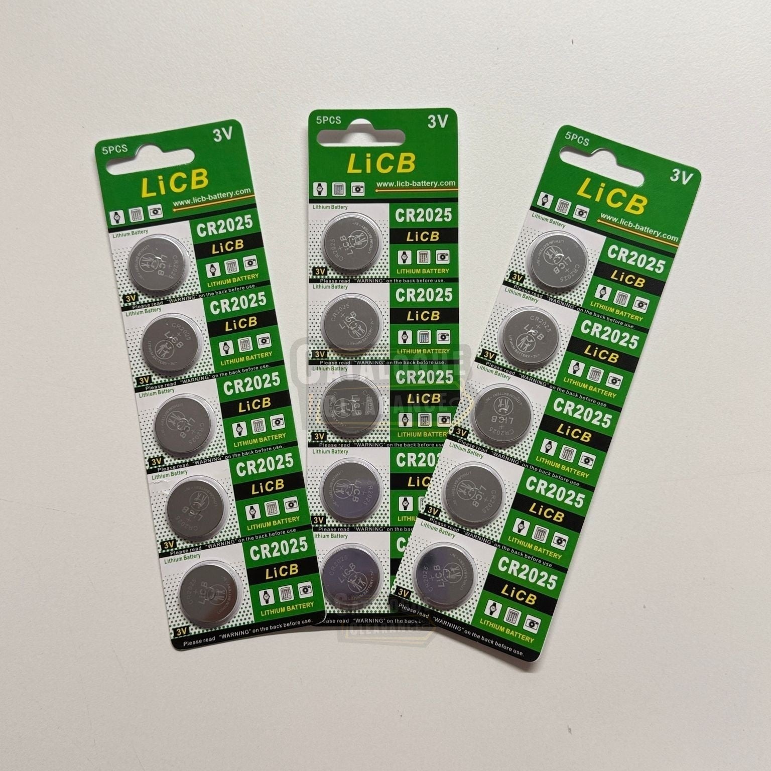 LiCB 15PCS (5pcs Pack) of CR2025 3V Lithium Batteries