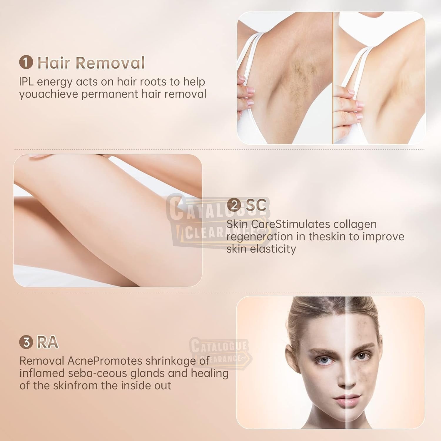 IPL Laser Hair Removal Device - 9 Energy Levels, 999,000 Flashes