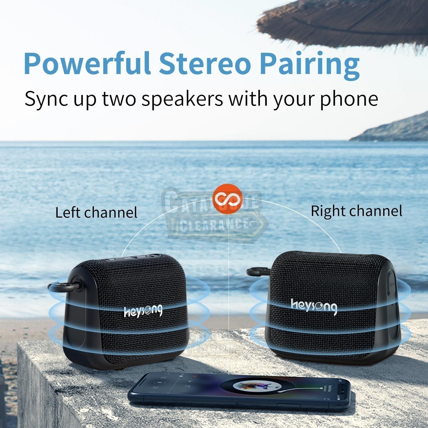 HEYSONG IPX7 Waterproof Bluetooth Speaker, 24-Hour Playtime