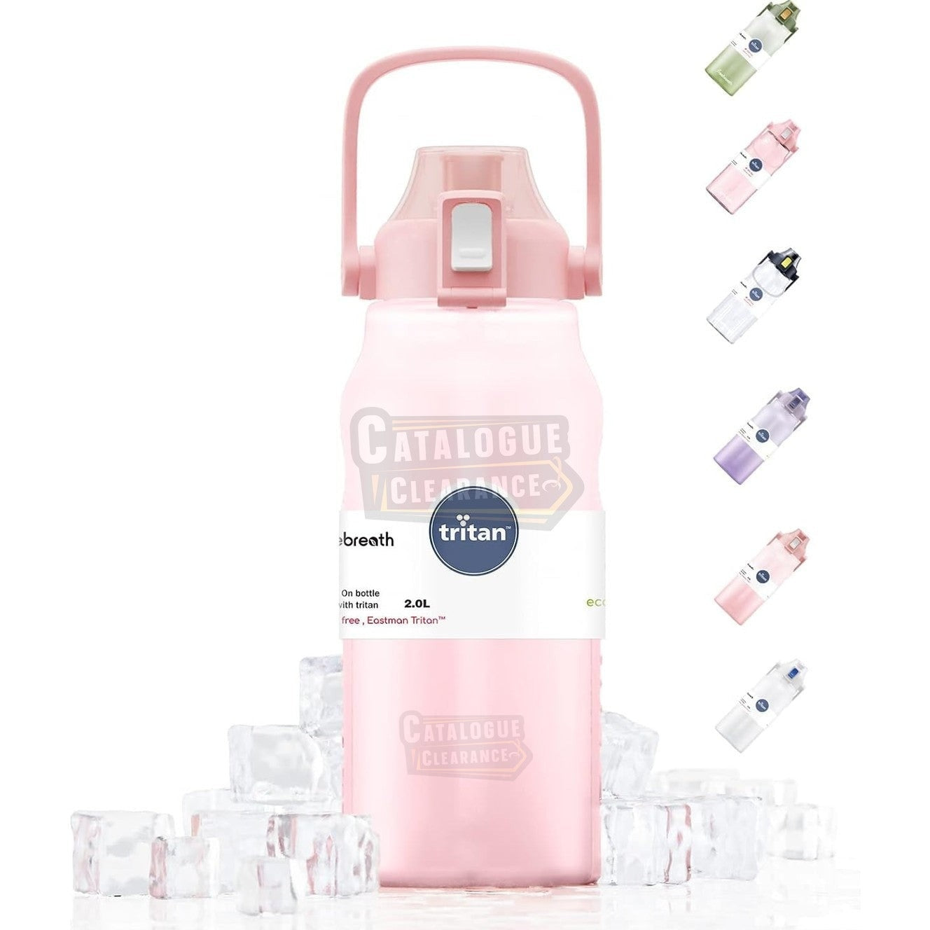 Free Breath 2L Sports Water Bottle – BPA-Free Tritan, Leakproof with Straw, Perfect for Gym & Outdoor Activities