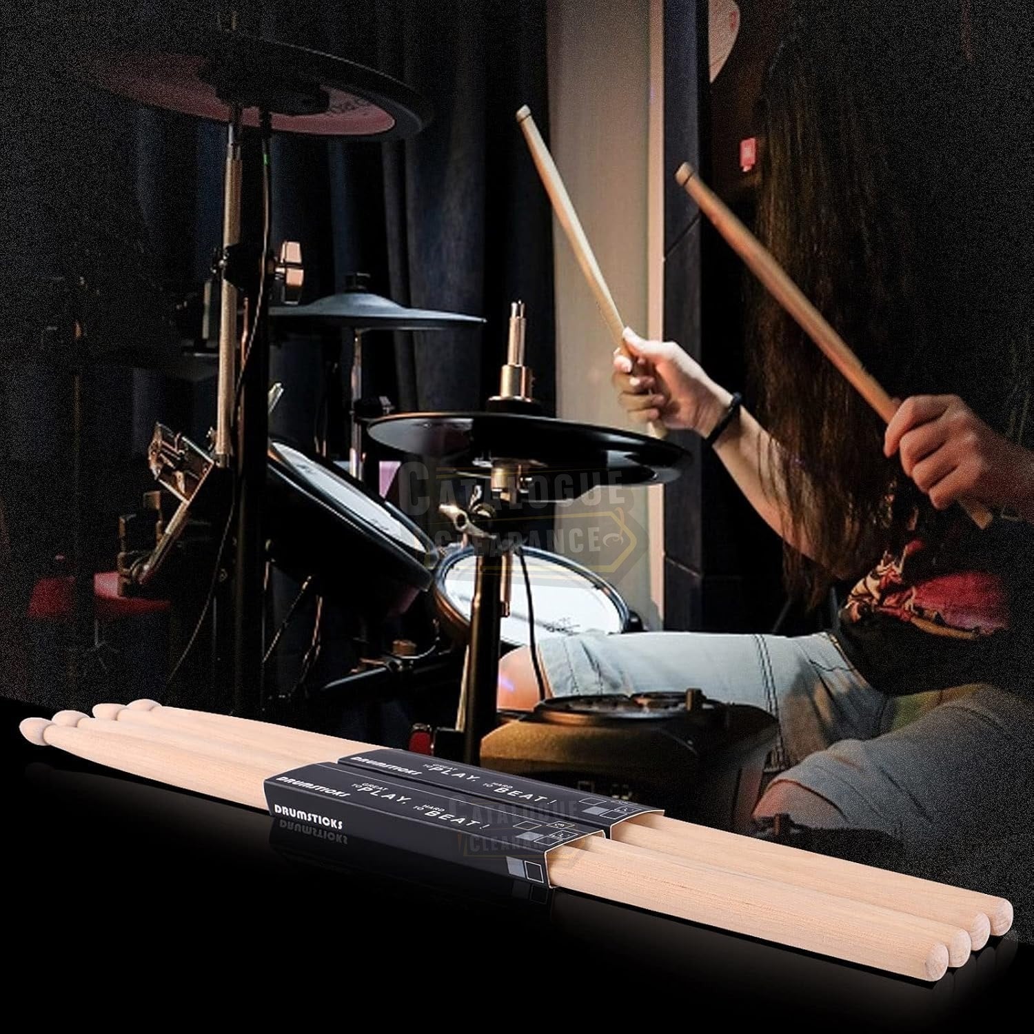 Aopoy 2 Pairs 5A Maple Drumsticks for Beginners and Kids