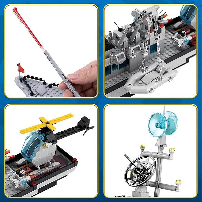 6 in 1 Warship Building Blocks Set | Model No 8986