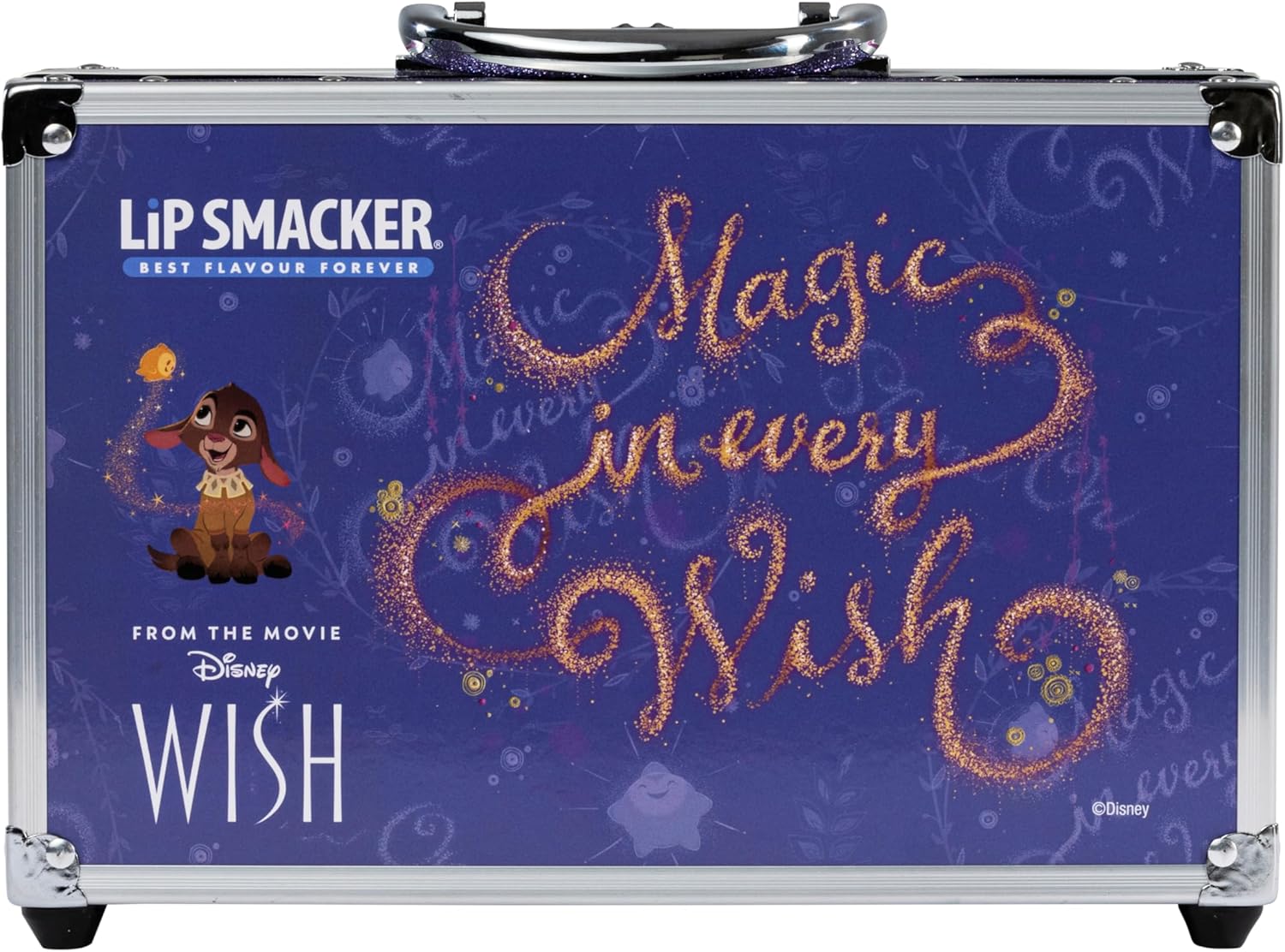 Lip Smacker Disney Wish Makeup Train Case – Kids Beauty Set with 50+ Pieces & Accessories