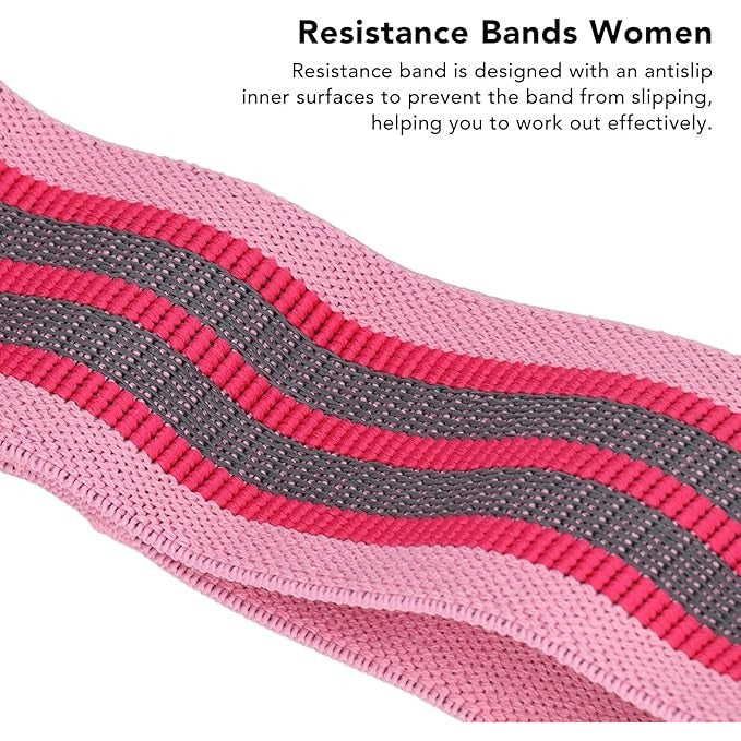 Squat resistance band, hip elastic workout band, fitness and yoga tension band, fabric resistance exercise band for hips, glutes, and legs, light resistance in purple.