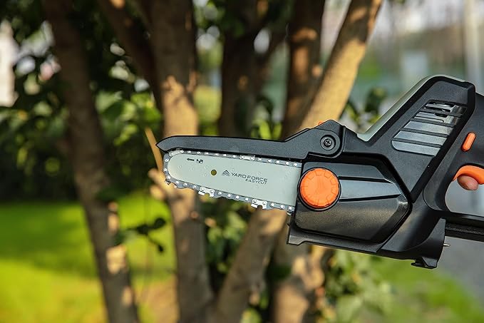 Yard Force 12V Cordless 12cm Mini Chainsaw with Battery and Charger