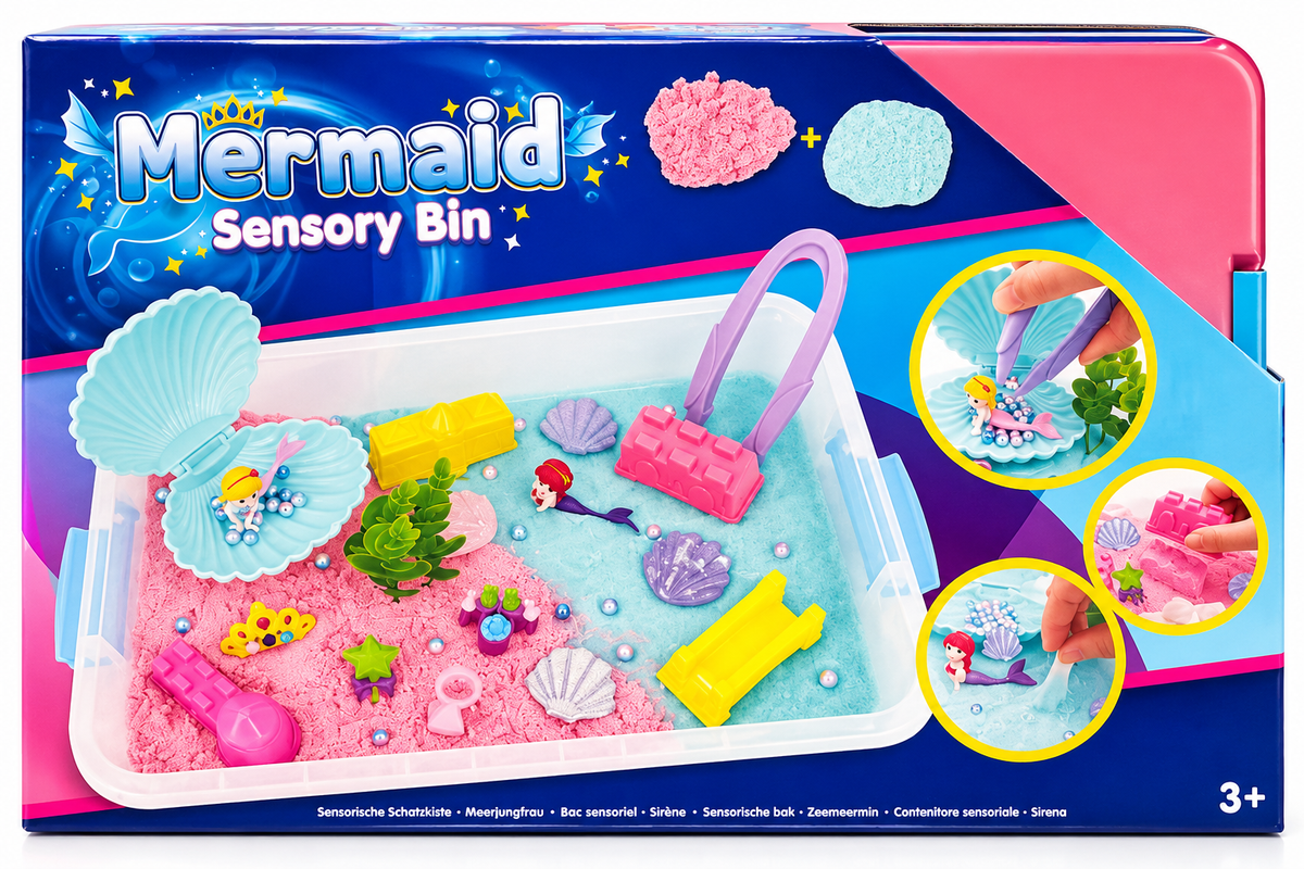 Mermaid Sensory Bin Play Set – Magical Underwater Adventure – Age 3+
