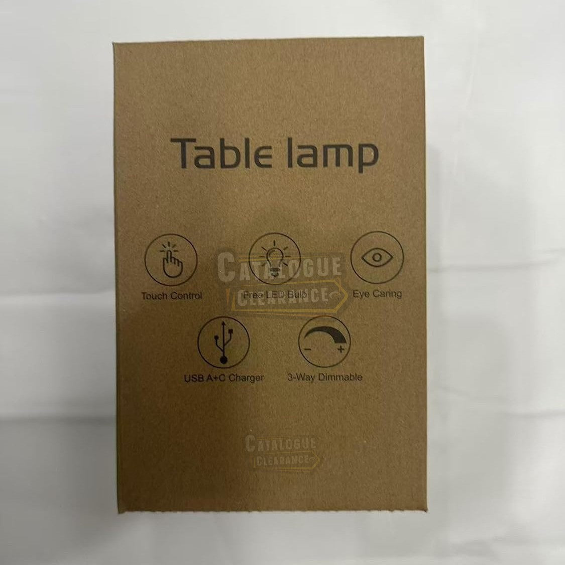 Table Touch Bedside Lamp – Rechargeable, 3-Way Dimmable with USB Charging Ports