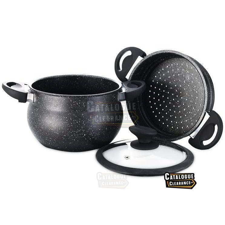 COUSCOUS 3-Piece Cushion Pot 11 L Steamer Steamer Induction Manty Cooker