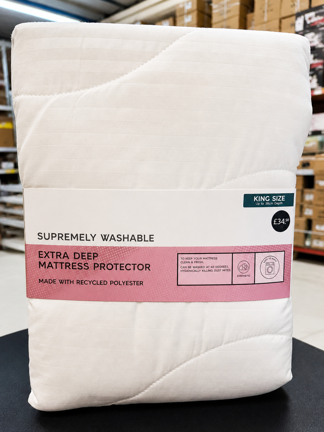High Street Supremely Washable Mattress Protector – Extra Deep Fit, Soft & Durable