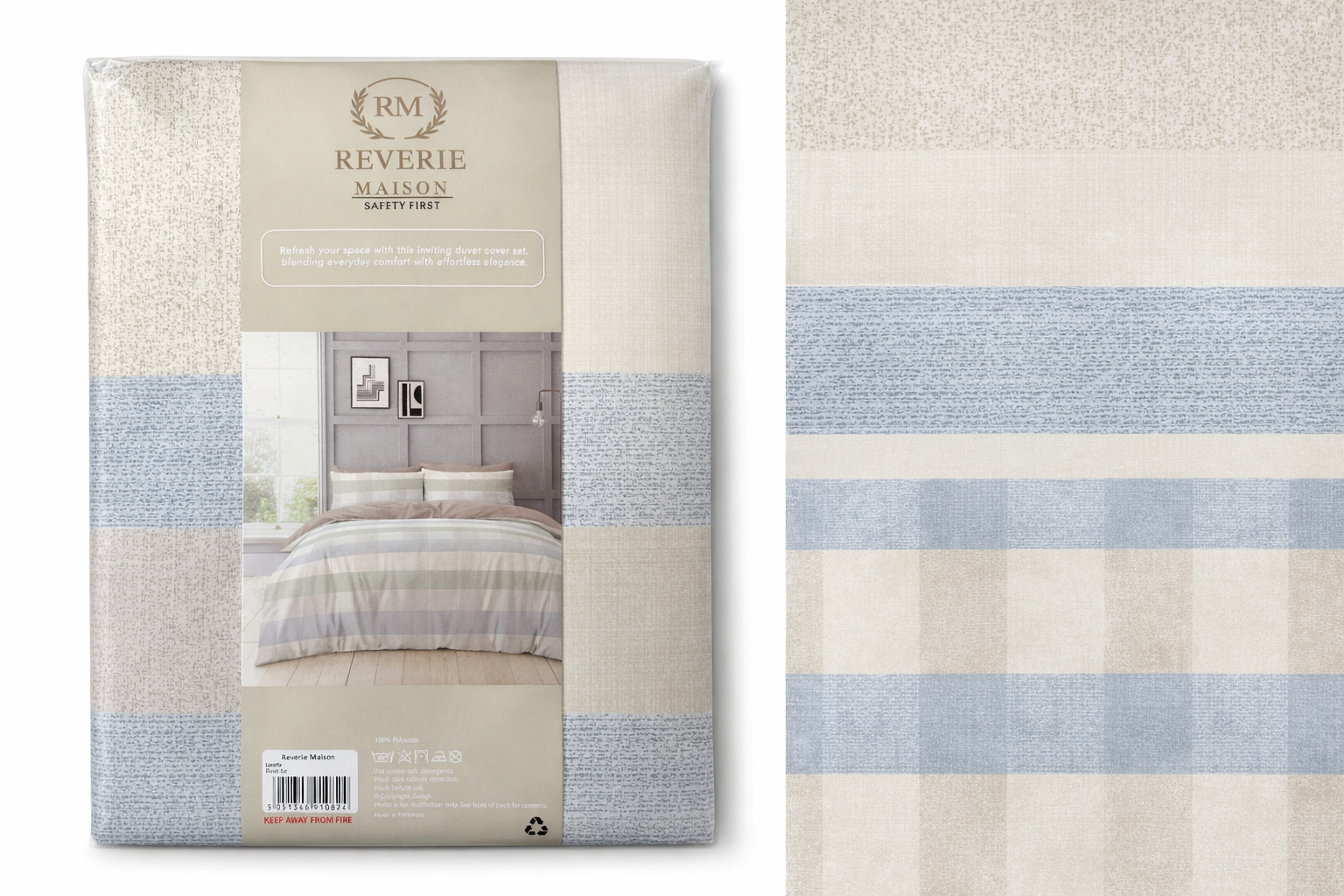 Reverie Maison Duvet Cover Set – Single, Double & King Sizes, Soft Touch Bedding