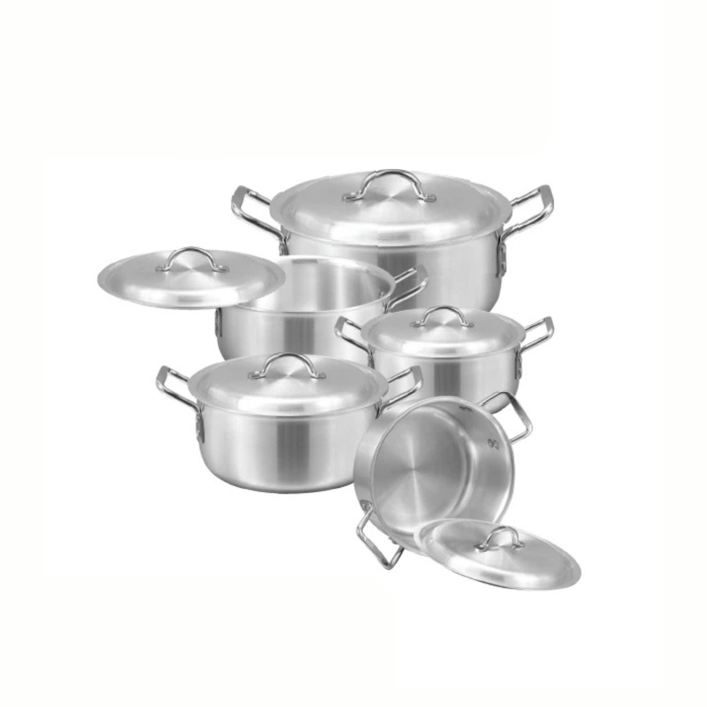 Arsh 10-Piece Stainless Steel Baby Cookware Set – 5 Pots with Matching Lids