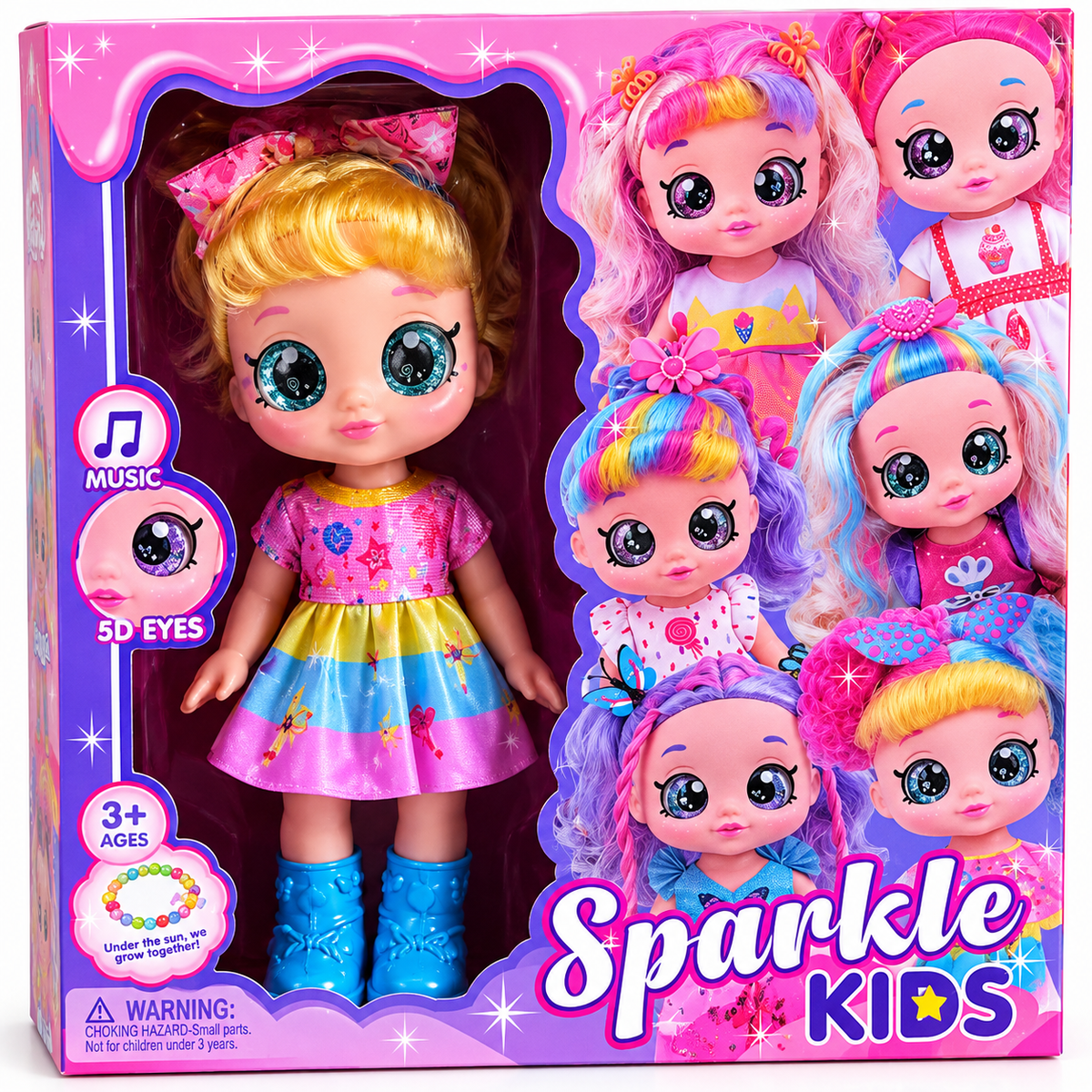 Sparkle Kids Musical Doll – 5D Sparkling Eyes, Colourful Dress & Accessories