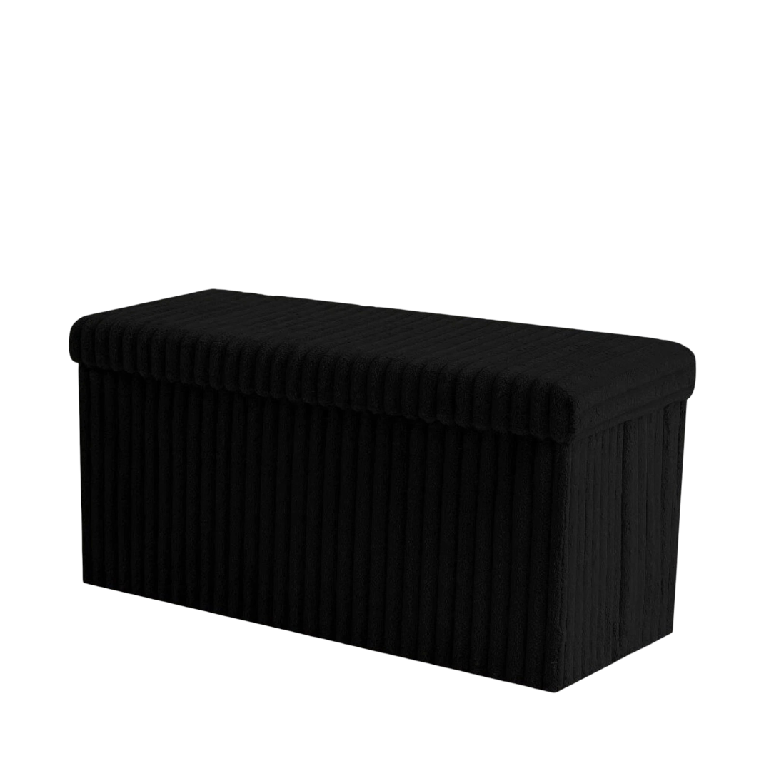 Large Ottoman Storage Box – Foldable Fabric Storage Chest 78 x 38 x 38cm