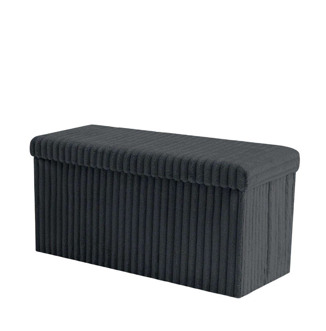 Large Ottoman Storage Box – Foldable Fabric Storage Chest 78 x 38 x 38cm