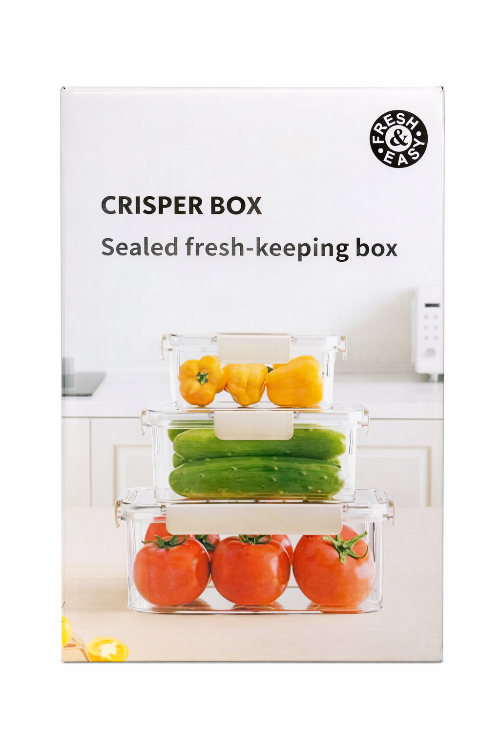 Crisper Box Food Storage Set – Airtight Fresh-Keeping Containers for Fruits & Vegetables