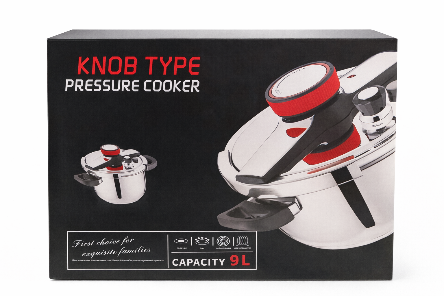 7L Stainless Steel Pressure Cooker β Knob Type Lid, Induction Compatible