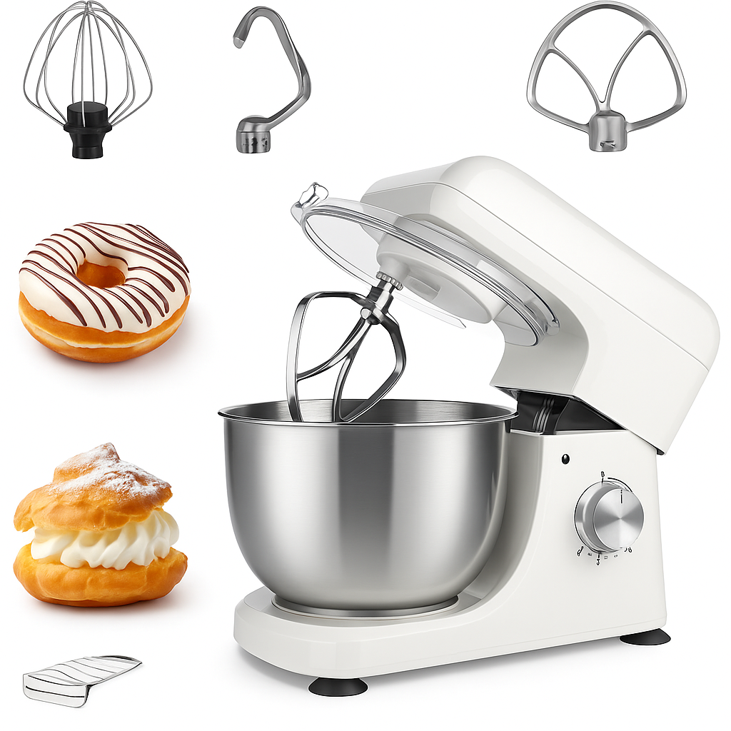Premio Choice 5L Stand Mixer – 1500W Motor, 12-Speed Settings, Stainless Steel Bowl & 3 Attachments