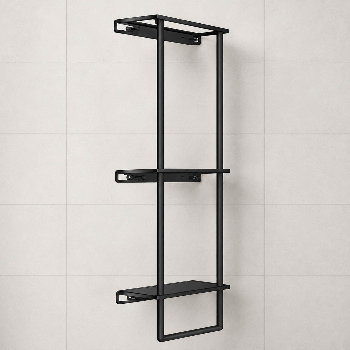 3 TIER TOWEL STORAGE RACK - MODERN & MINIMALIST STYLE - BLACK MATTE
